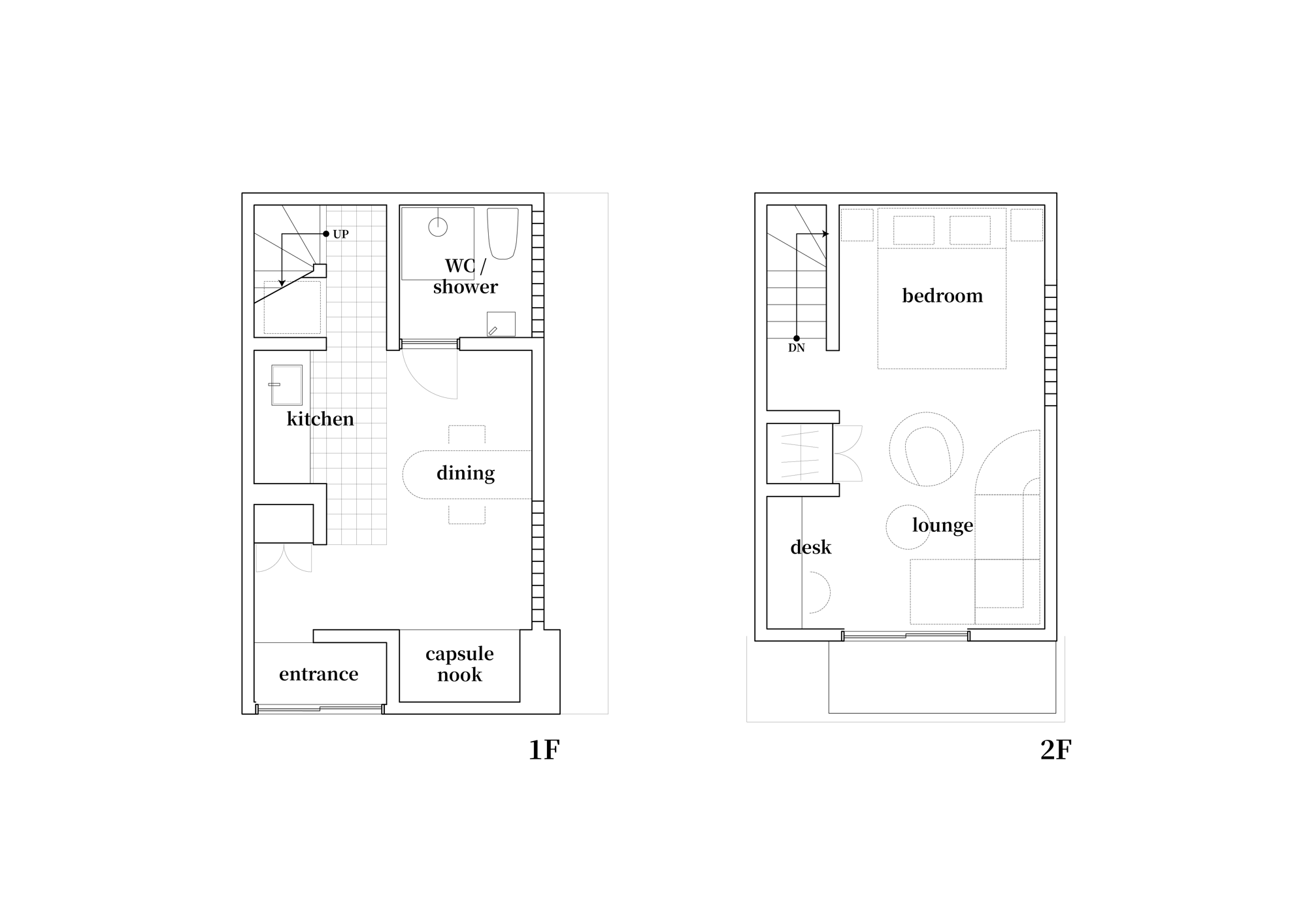 Floor plan of the Futura House, Showa Vintage Tokyo